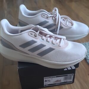 Adidas Women's Light Pink and Gray Sneakers